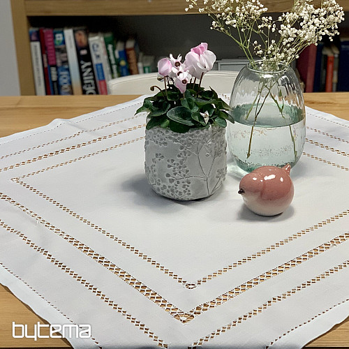 Obrus a šál BIELA AŽURA