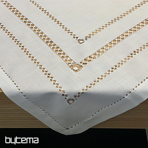 Obrus a šál BIELA AŽURA