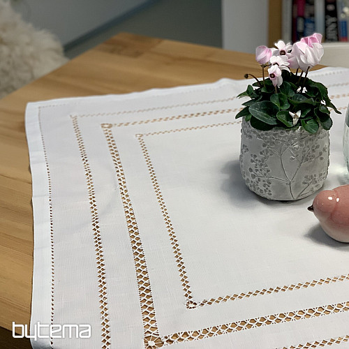 Obrus a šál BIELA AŽURA