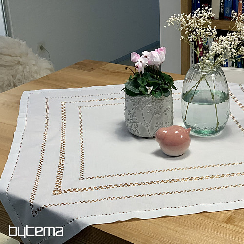 Obrus a šál BIELA AŽURA