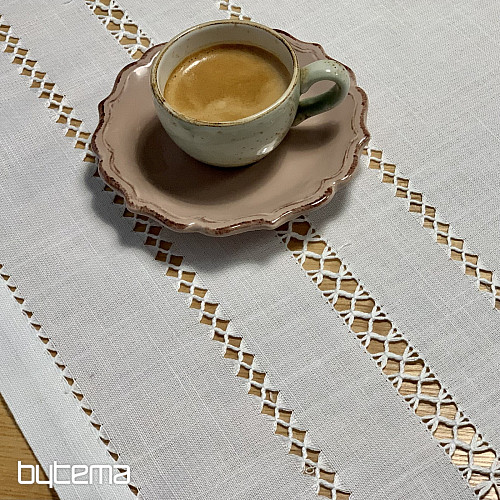 Obrus a šál BIELA AŽURA