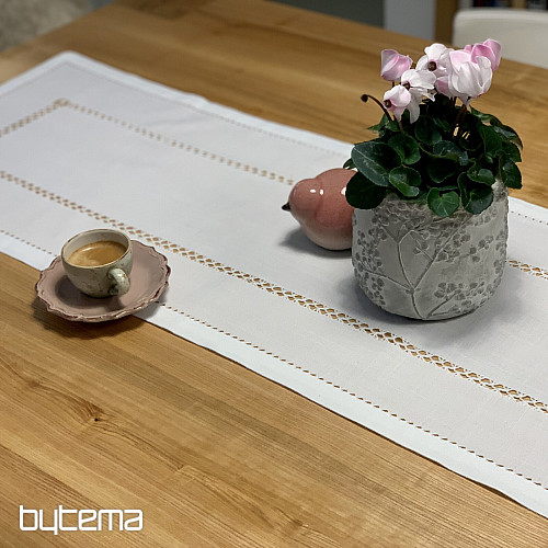 Obrus a šál BIELA AŽURA