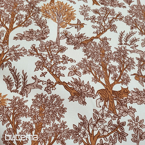 Bavlnená látka GEPARD A STROMY