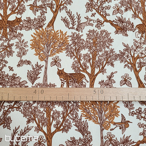 Bavlnená látka GEPARD A STROMY