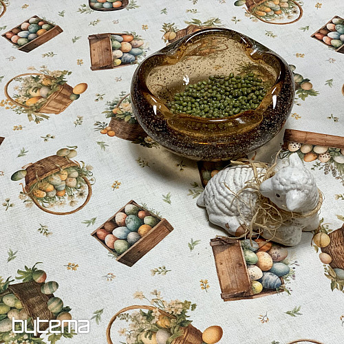 Veľkonočný obrus a šál FAREBNÉ VAJÍČKA