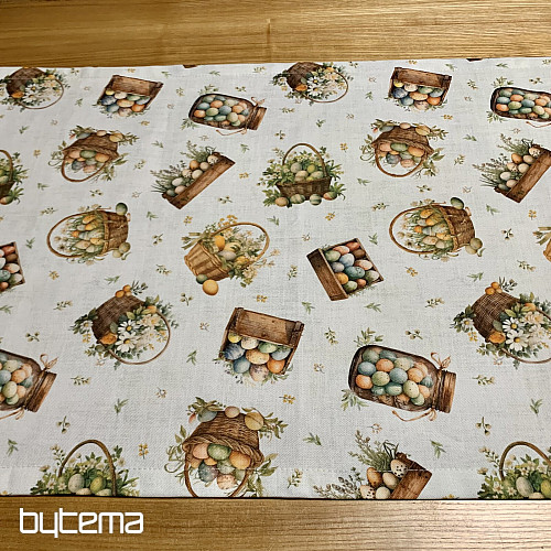 Veľkonočný obrus a šál FAREBNÉ VAJÍČKA