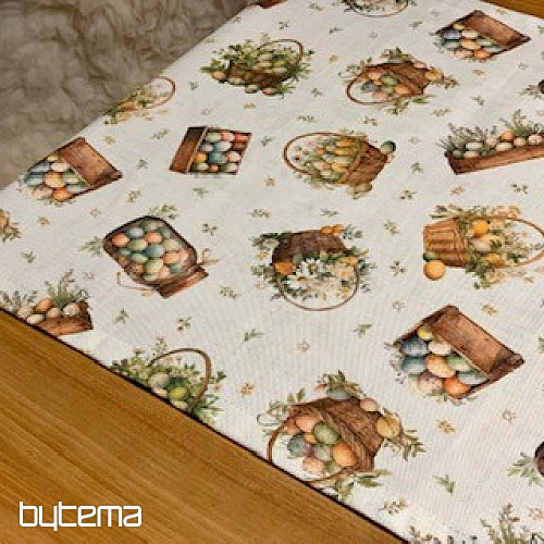 Veľkonočný obrus a šál FAREBNÉ VAJÍČKA