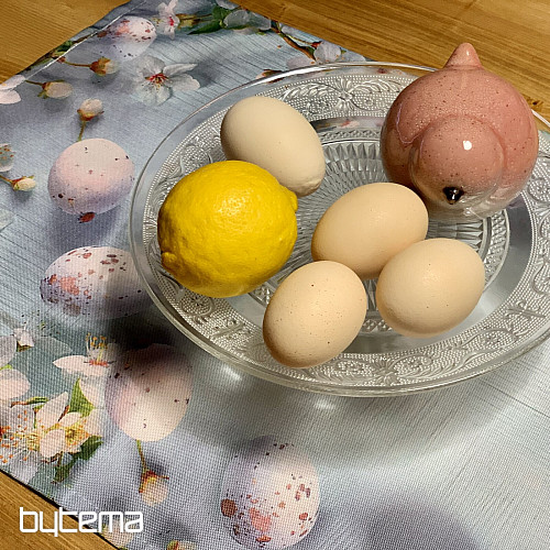 Obrus a šál VEĽKONOCIE s kvetmi