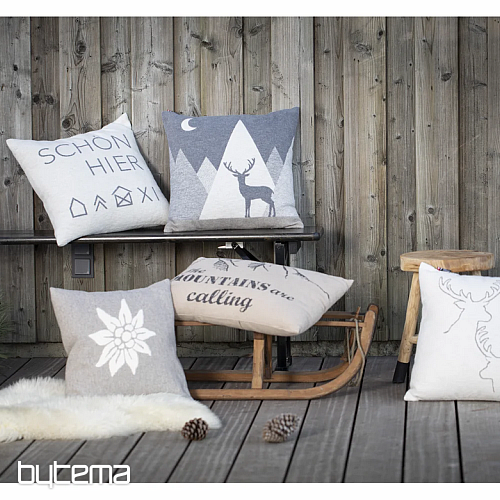 Dekoračný povlak DF JELEN SILVRETTA sivý