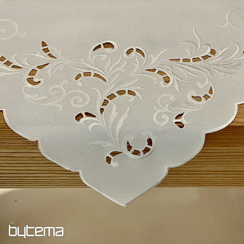 Obrus a šál BIELÝ SEN vyšívaný