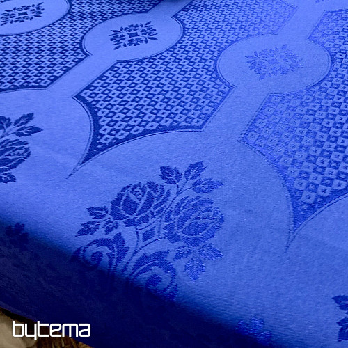 Obrus DAMAŠEK tm. modrý 130 x 230