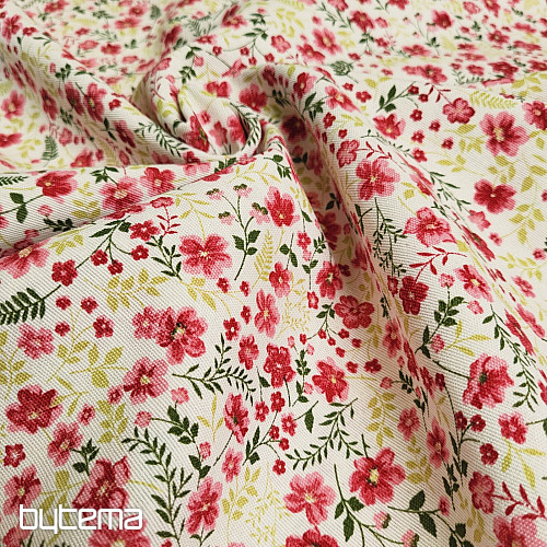 Dekoračná látka CIRI červená