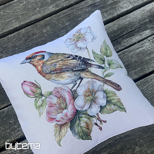 Gobelínový obliečka na vankúš STEHLÍK NA JABLONI