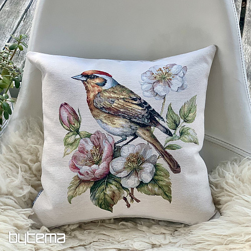 Gobelínový obliečka na vankúš STEHLÍK NA JABLONI