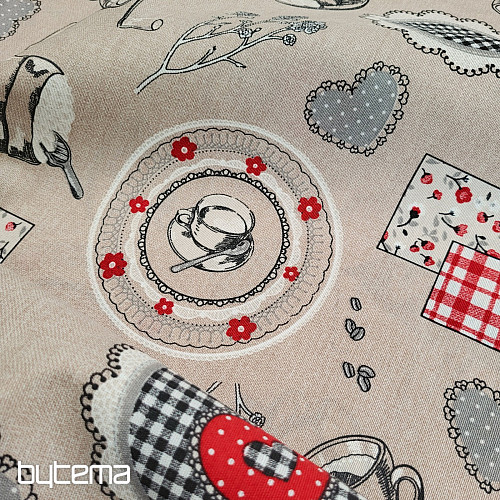 Dekoračná látka VÔNE KÁVY