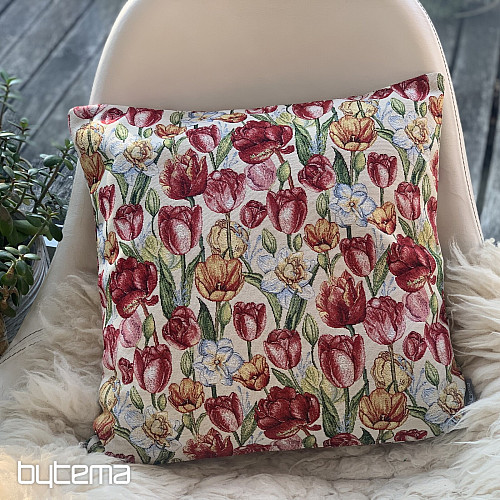 Gobelínový obliečka na vankúš TULIPÁNY NAOMI