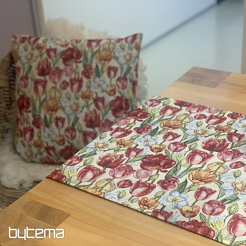 Gobelínový obliečka na vankúš TULIPÁNY NAOMI
