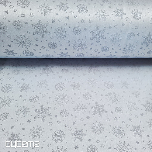 Dekoračná jednofarebná látka VLOČKY MIX SIVÉ