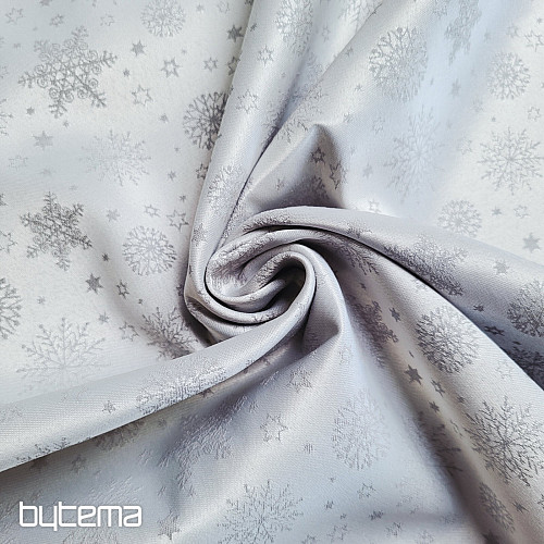 Dekoračná jednofarebná látka VLOČKY MIX SIVÉ