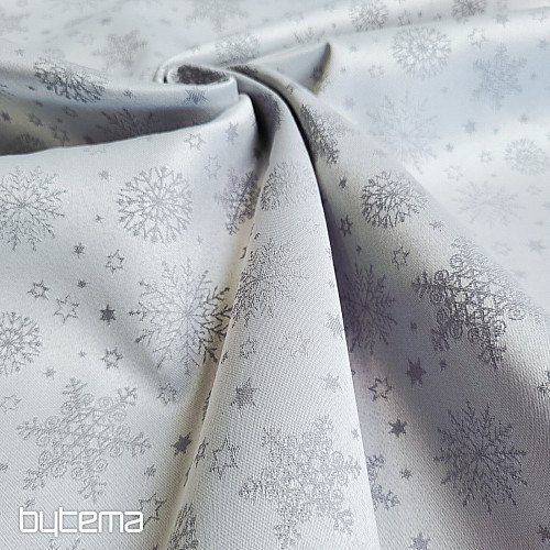 Dekoračná jednofarebná látka VLOČKY MIX SIVÉ