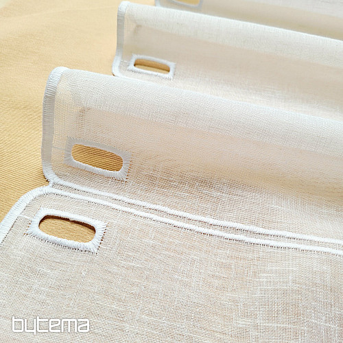 Záclona na vitrážku GERSTER 11857 kolieska biela