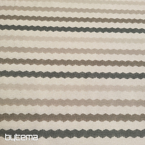 Dekoračná látka VLNKY BÉŽOVÉ