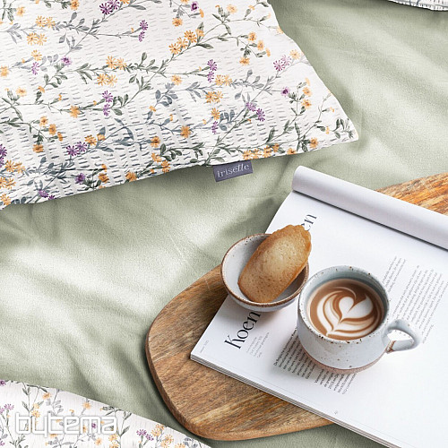 IRISETTE luxusný jemný krep EASY 8665-40 Kvietky žlté