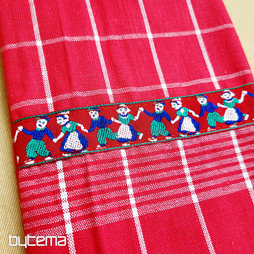 Utierky od BABIČKY ČERVENÉ S ĽUĎMI