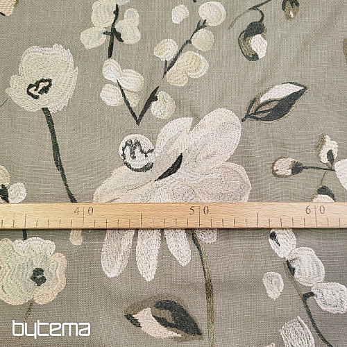 Dekoračná látka RICAMATO VÝŠIVKA s ľanom