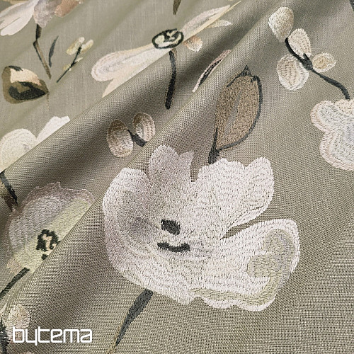 Dekoračná látka RICAMATO VÝŠIVKA s ľanom