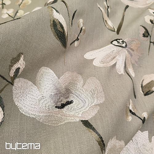 Dekoračná látka RICAMATO VÝŠIVKA s ľanom