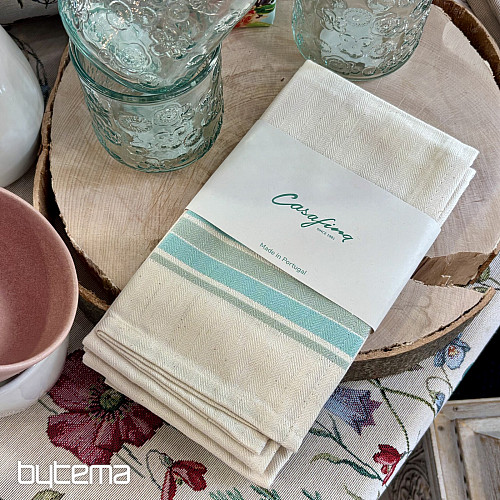 Utierky FRENCH STRIPES AQUA 70x50 2ks
