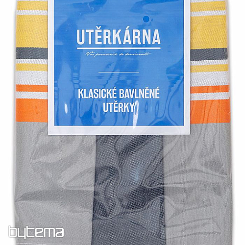 Utierky žakár MIX ŠEDO-ORANŽOVÝ