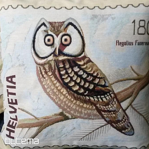 Dekoračná obliečka na vankúš POST STAMP MOTÝĽ