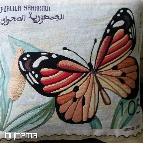 Dekoračná obliečka na vankúš POST STAMP MOTÝĽ