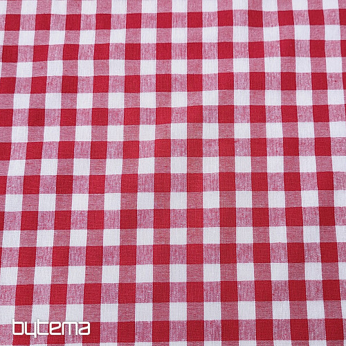 Dekoračná látka KANAFAS červený 1x1 cm