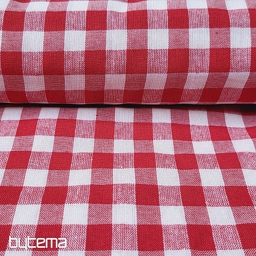 Dekoračná látka KANAFAS červený 1x1 cm