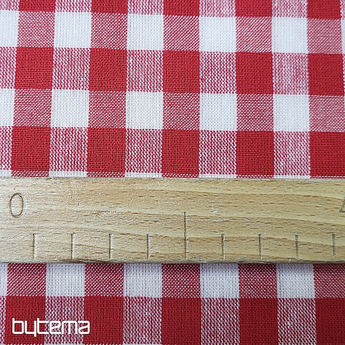 Dekoračná látka KANAFAS červený 1x1 cm