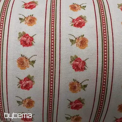 dekoračná látka ESTER růže červené kombinácia