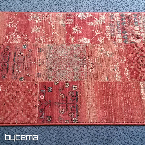 Luxusné vlnený behúň ROYAL PATCHWORK red