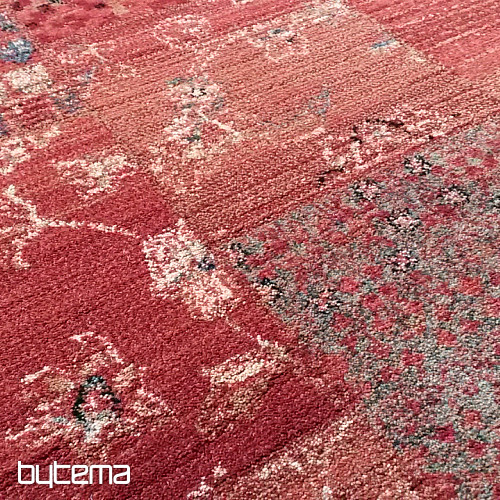 Luxusné vlnený behúň ROYAL PATCHWORK red