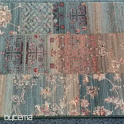 Luxusné vlnený behúň ROYAL PATCHWORK green