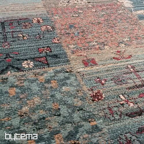 Luxusné vlnený behúň ROYAL PATCHWORK green