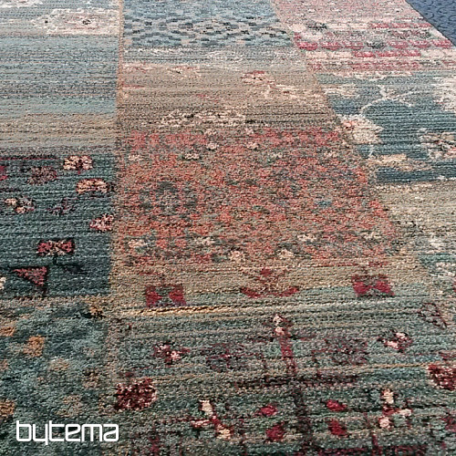 Luxusné vlnený behúň ROYAL PATCHWORK green