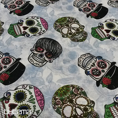 dekoračná látka SKULL voodoo