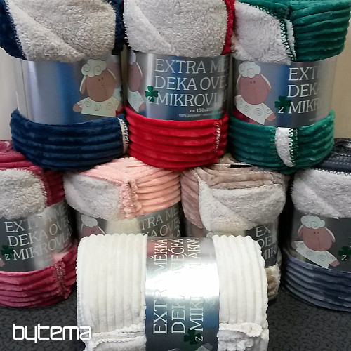 deka z mikrovlákna EXTRA Mekka OVEČKA manžestr - sivá