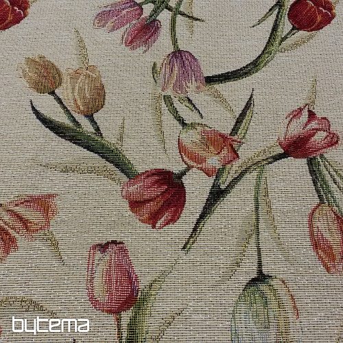 Gobelínová látka TULIPÁNY