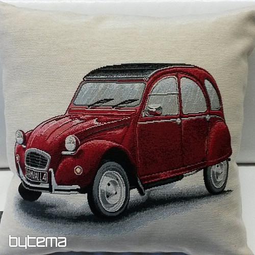Gobelínová obliečka na vankúš Citroën 2CV red