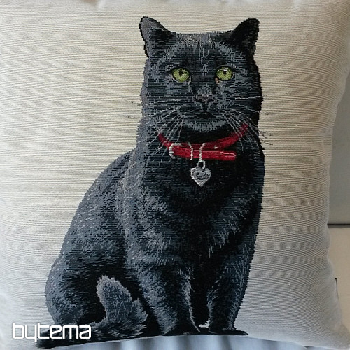 Gobelínový obliečka na vankúš BLACK CAT