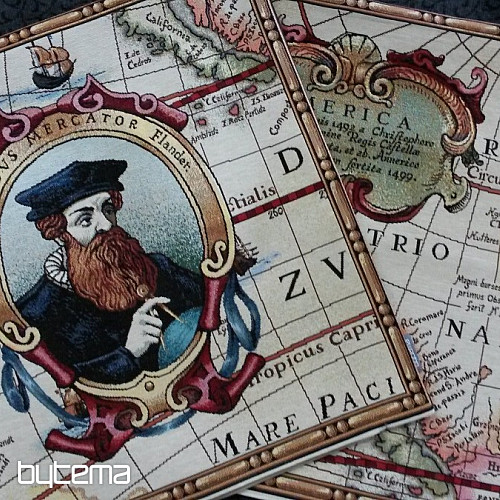 Veľký gobelínový obliečka na vankúš GERHARD MERCATOR